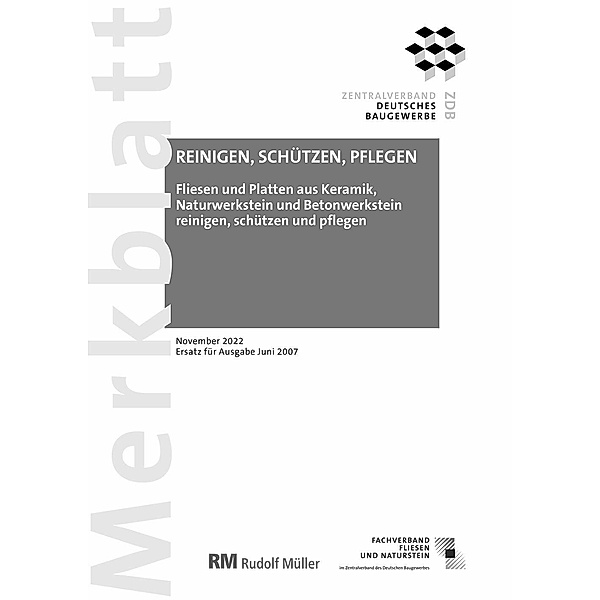Merkblatt Reinigen, Schützen Pflegen (PDF) 2022-11, Rudolf Voos