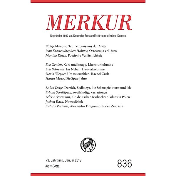 MERKUR 1/2019 / MERKUR Gegründet 1947 als Deutsche Zeitschrift für europäisches