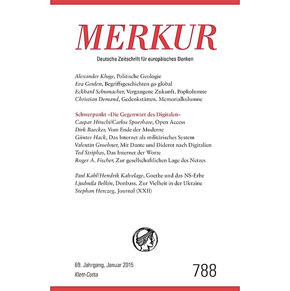 MERKUR 12/2015 / MERKUR Gegründet 1947 als Deutsche Zeitschrift für europäisches