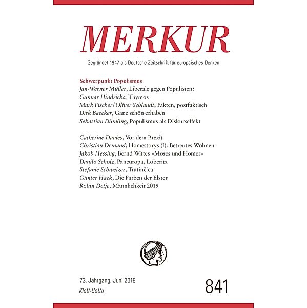 MERKUR 6/2019 / MERKUR Gegründet 1947 als Deutsche Zeitschrift für europäisches