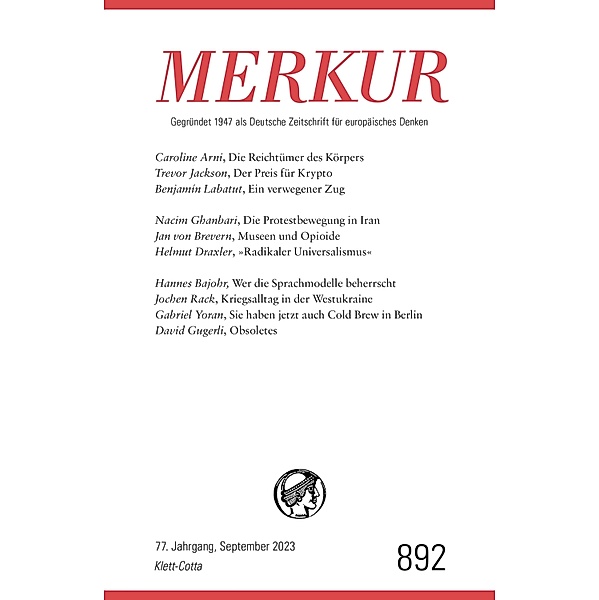 MERKUR  9/2023 / MERKUR Gegründet 1947 als Deutsche Zeitschrift für europäisches