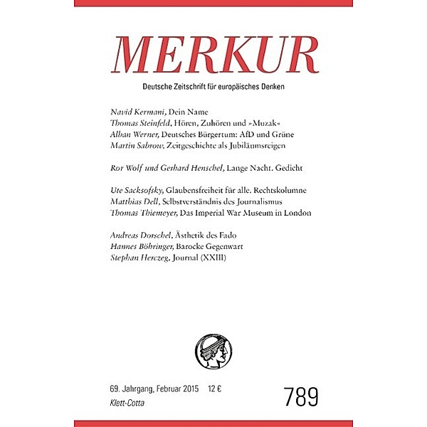 MERKUR Deutsche Zeitschrift für europäisches Denken