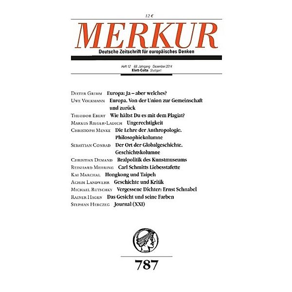 MERKUR Nr. 787, Heft 12 / Dezember 2014