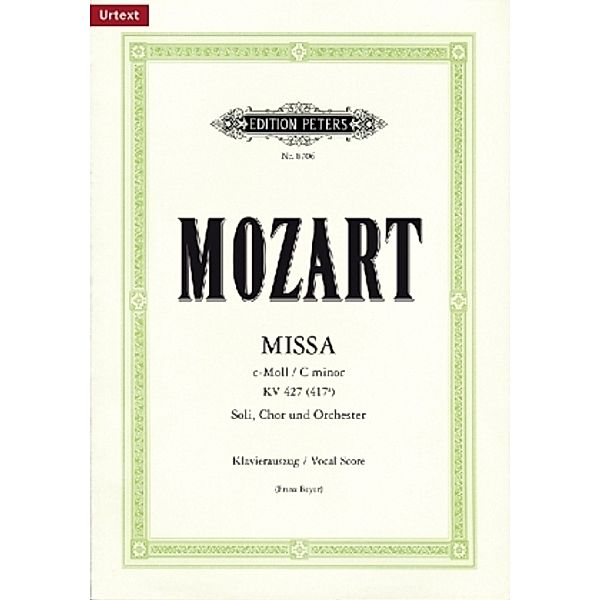 Messe c-Moll KV 427 (Beyer), Klavierauszug, Wolfgang Amadeus Mozart