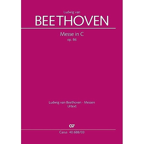 Messe in C op. 86, Klavierauszug, Ludwig van Beethoven