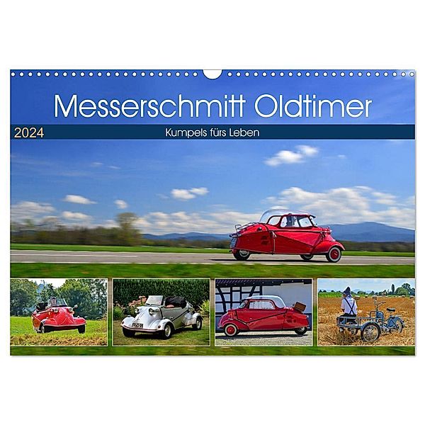 Messerschmitt Oldtimer - Kumpels fürs Leben (Wandkalender 2024 DIN A3 quer), CALVENDO Monatskalender, Ingo Laue