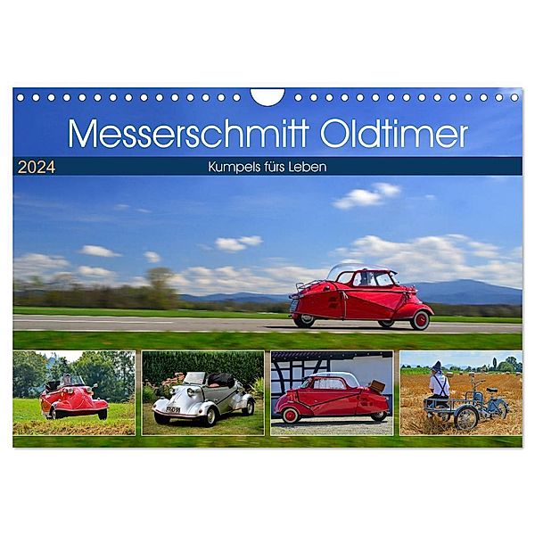 Messerschmitt Oldtimer - Kumpels fürs Leben (Wandkalender 2024 DIN A4 quer), CALVENDO Monatskalender, Ingo Laue