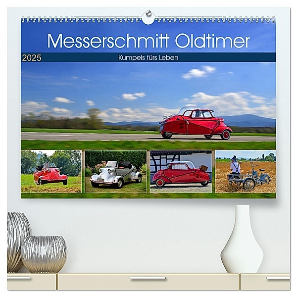 Messerschmitt Oldtimer - Kumpels fürs Leben (hochwertiger Premium Wandkalender 2025 DIN A2 quer), Kunstdruck in Hochglanz, Calvendo, Ingo Laue