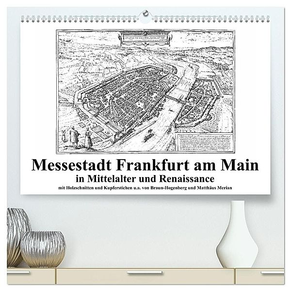 Messestadt Frankfurt am Main (hochwertiger Premium Wandkalender 2024 DIN A2 quer), Kunstdruck in Hochglanz, Claus Liepke