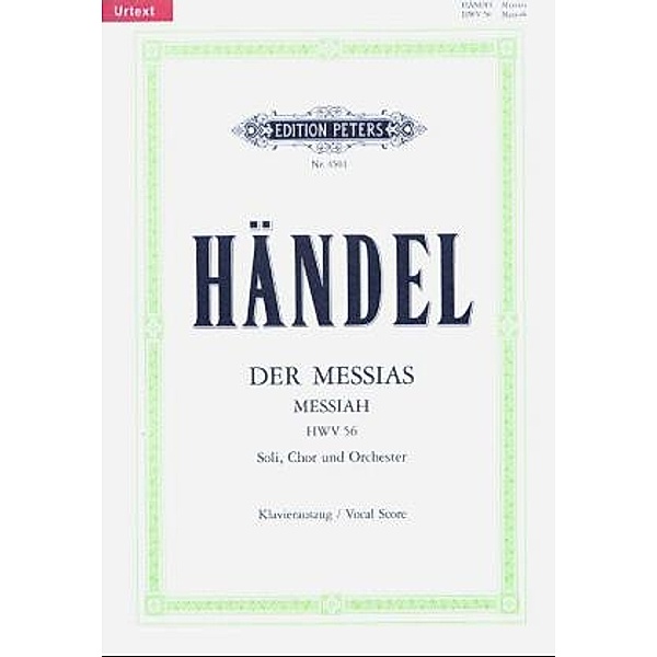 Messias HWV 56 (deutsch/englisch), Klavierauszug, Georg Friedrich Händel