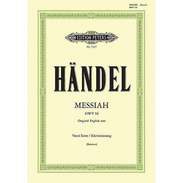 Messias HWV 56 Original English text, Klavierauszug, Georg Friedrich Händel