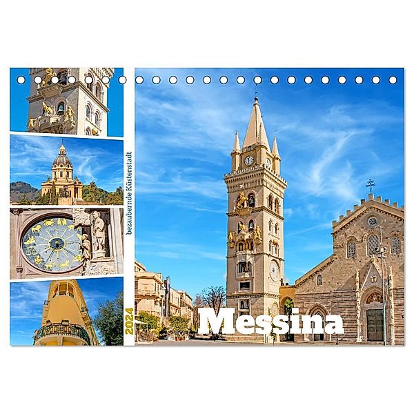 Messina - bezaubernde Küstenstadt (Tischkalender 2024 DIN A5 quer), CALVENDO Monatskalender, Nina Schwarze