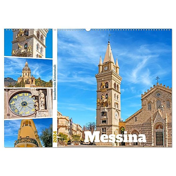 Messina - bezaubernde Küstenstadt (Wandkalender 2024 DIN A2 quer), CALVENDO Monatskalender, Nina Schwarze