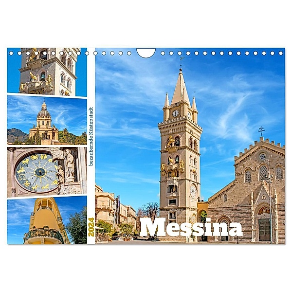 Messina - bezaubernde Küstenstadt (Wandkalender 2024 DIN A4 quer), CALVENDO Monatskalender, Nina Schwarze