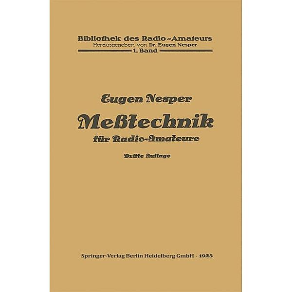 Meßtechnik für Radio-Amateure / Bibliothek des Radio Amateurs (geschlossen), Eugen Nesper