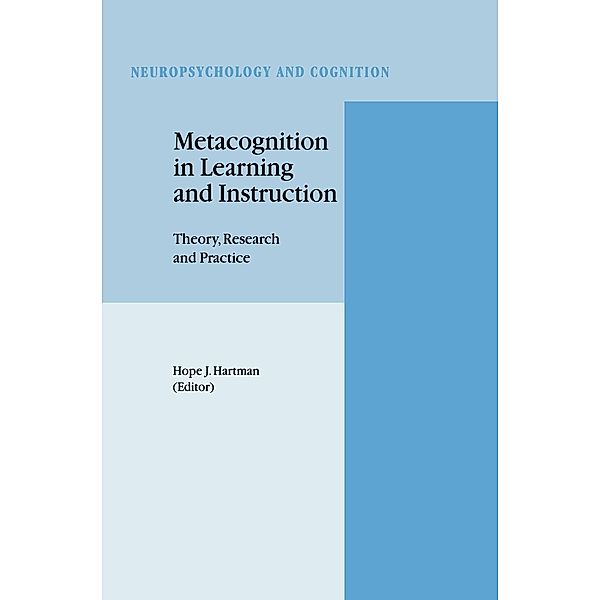 Metacognition in Learning and Instruction / Neuropsychology and Cognition Bd.19