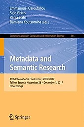 Metadata and Semantic Research.  - Buch