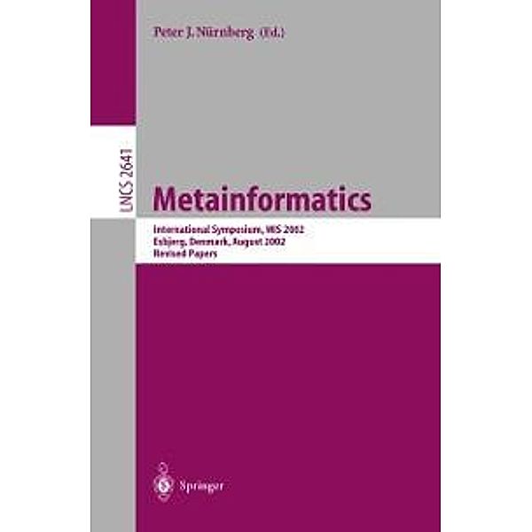 Metainformatics / Lecture Notes in Computer Science Bd.2641