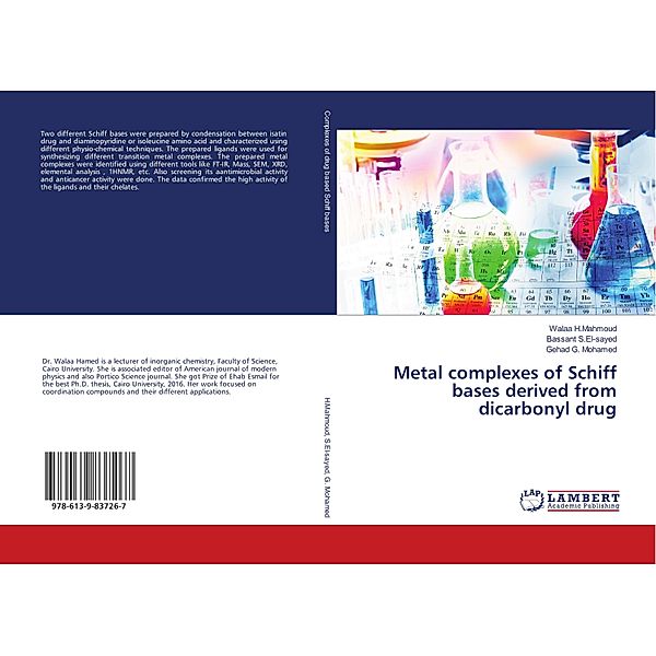 Metal complexes of Schiff bases derived from dicarbonyl drug, Walaa H.Mahmoud, Bassant S.El-sayed, Gehad G. Mohamed