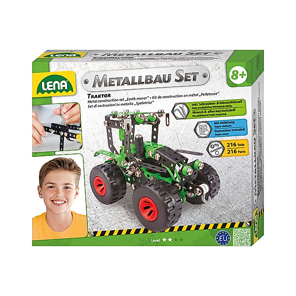 LENA® Metallbau-Set TRAKTOR 284-teilig