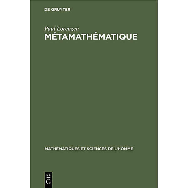 Métamathématique, Paul Lorenzen