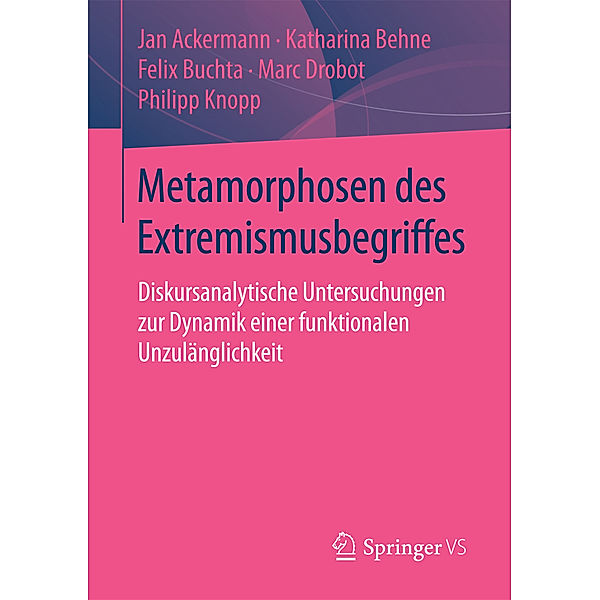 Metamorphosen des Extremismusbegriffes, Jan Ackermann, Katharina Behne, Felix Buchta, Marc Drobot, Philipp Knopp