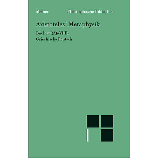 Metaphysik. Erster Halbband.Halbbd.1, Aristoteles