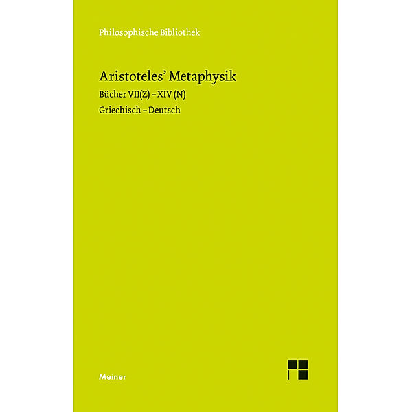 Metaphysik. Zweiter Halbband.Halbbd.2, Aristoteles