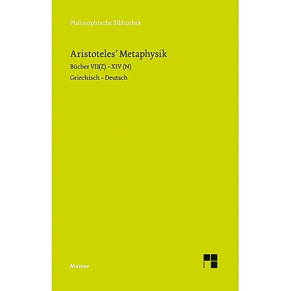 Metaphysik. Zweiter Halbband / Philosophische Bibliothek Bd.308, Aristoteles