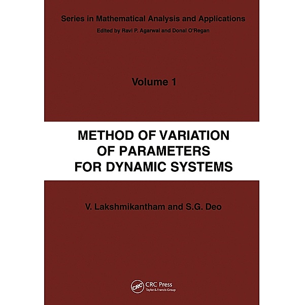 Method of Variation of Parameters for Dynamic Systems, V. Lakshmikantham