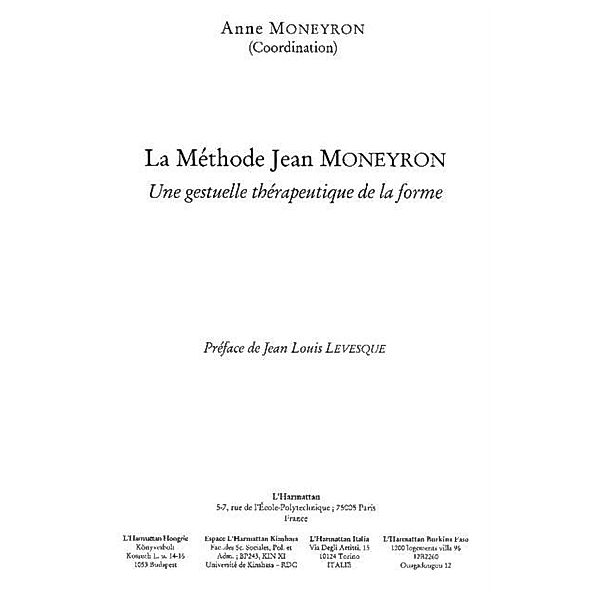 Methode jean moneyron / Hors-collection, Moneyron Anne