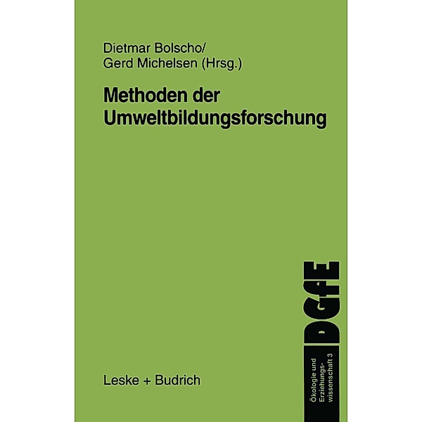 Methoden der Umweltbildungsforschung / Ökologie und Erziehungswissenschaft Bd.3