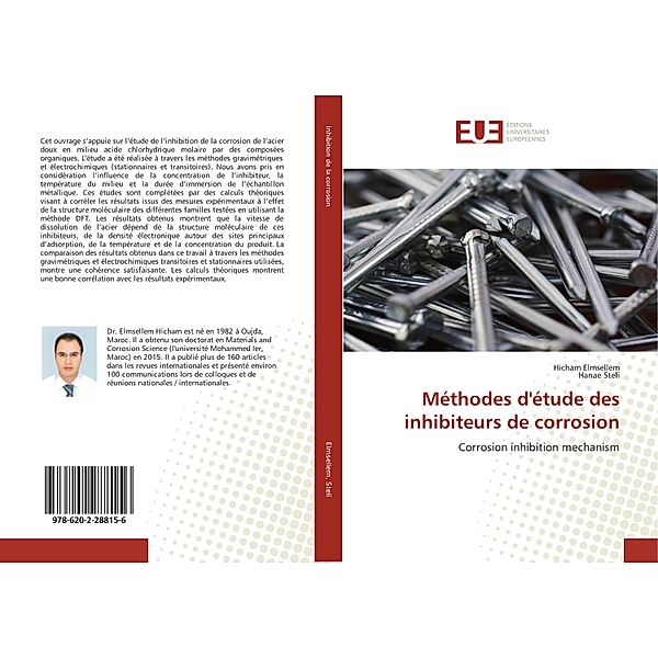 Méthodes d'étude des inhibiteurs de corrosion, Hicham Elmsellem, Hanae Steli