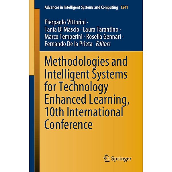 Methodologies and Intelligent Systems for Technology Enhanced Learning, 10th International Conference / Advances in Intelligent Systems and Computing Bd.1241