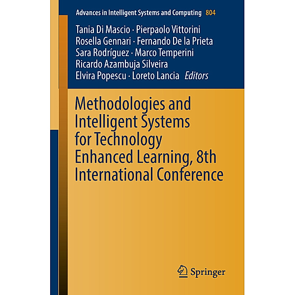 Methodologies and Intelligent Systems for Technology Enhanced Learning, 8th International Conference