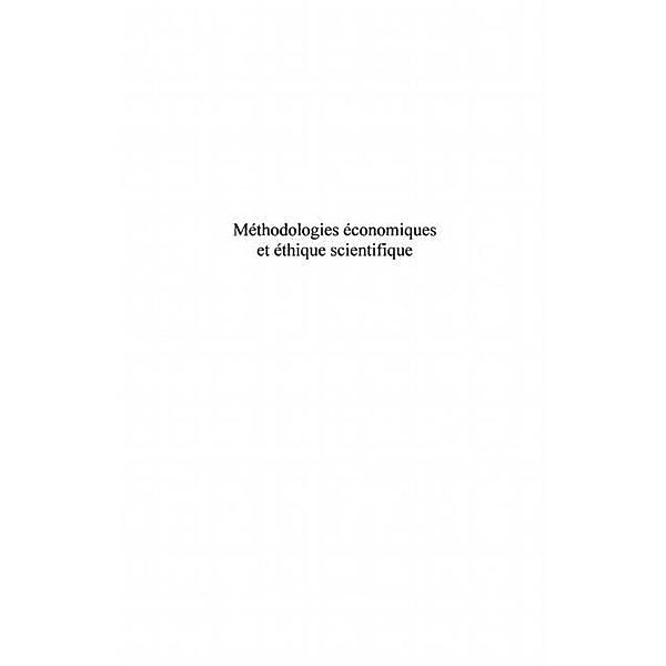 Methodologies economiques et  ethique scientifique / Hors-collection, Terra Domingos