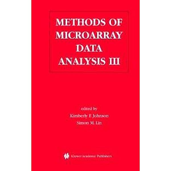 Methods of Microarray Data Analysis III