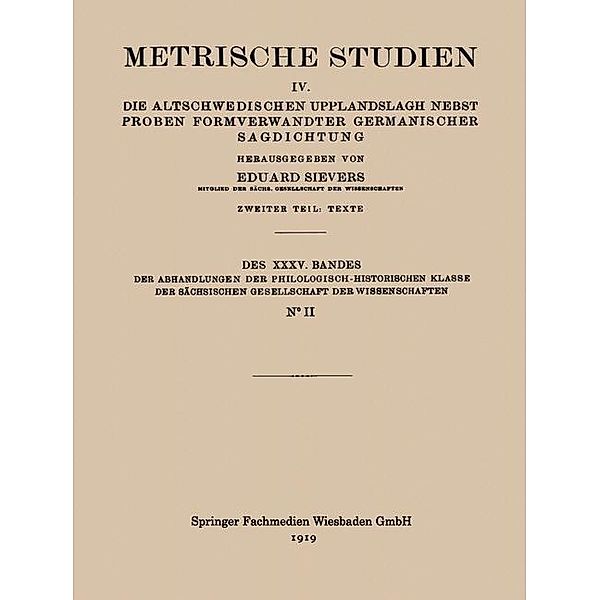 Metrische Studien, Eduard Sievers