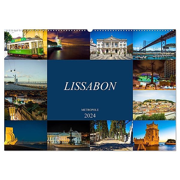Metropole Lissabon (Wandkalender 2024 DIN A2 quer), CALVENDO Monatskalender, Dirk Meutzner