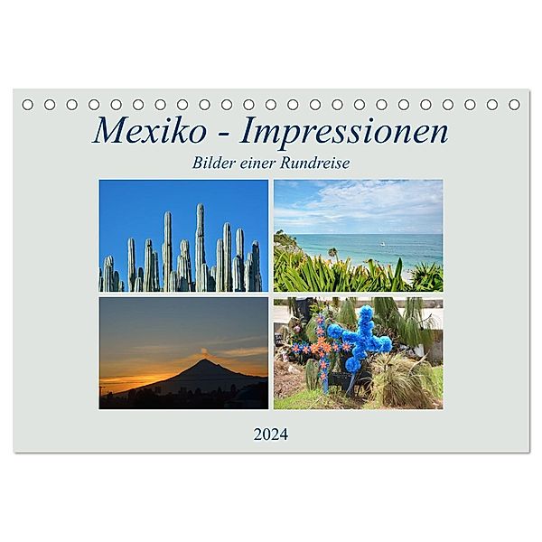 Mexiko - Impressionen (Tischkalender 2024 DIN A5 quer), CALVENDO Monatskalender, Klaus Prediger, Rosemarie Prediger