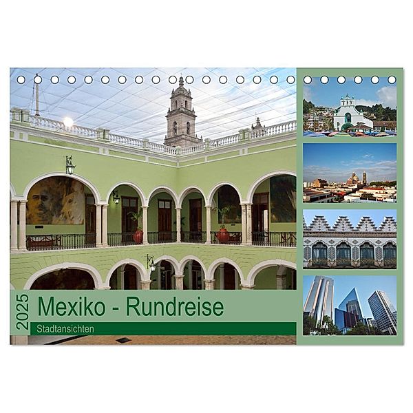 Mexiko - Rundreise (Tischkalender 2025 DIN A5 quer), CALVENDO Monatskalender, Calvendo, Klaus Prediger, Rosemarie Prediger