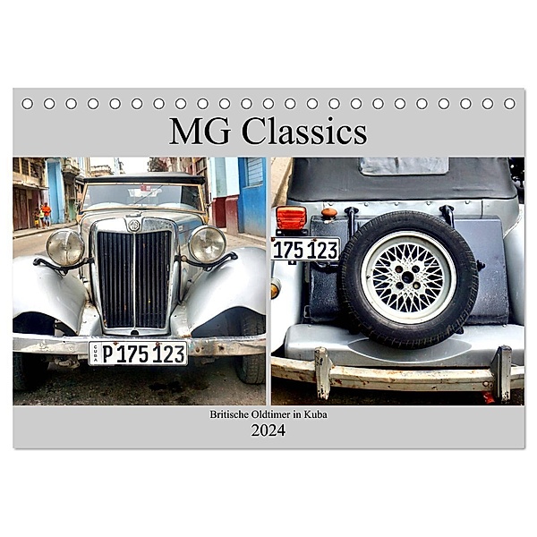 MG Classics - Britische Oldtimer in Kuba (Tischkalender 2024 DIN A5 quer), CALVENDO Monatskalender, Henning von Löwis of Menar