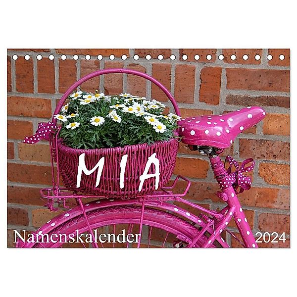 MIA - Namenskalender (Tischkalender 2024 DIN A5 quer), CALVENDO Monatskalender, Schnellewelten