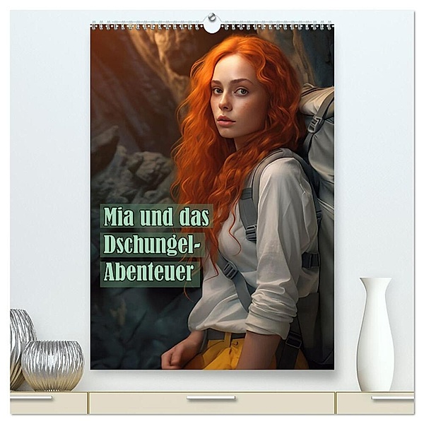 Mia und das Dschungel-Abenteuer (hochwertiger Premium Wandkalender 2024 DIN A2 hoch), Kunstdruck in Hochglanz, Liselotte Brunner-Klaus