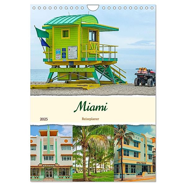 Miami - Reiseplaner (Wandkalender 2025 DIN A4 hoch), CALVENDO Monatskalender, Calvendo, Nina Schwarze