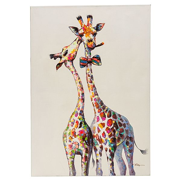 miaVILLA Bild Giraffenpaar Bunt
