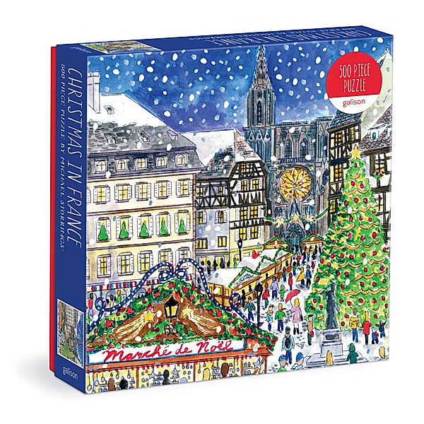 Michael Storrings Christmas in France 500 Piece Puzzle, Galison