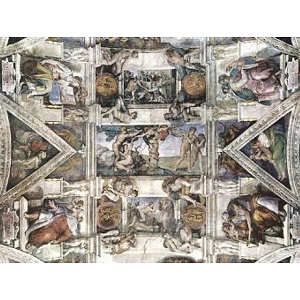 Michelangelo Buonarroti - Dankopfer Noahs, Sündenfall und Vertreibung aus dem Paradies etc. - 200 Teile (Puzzle)