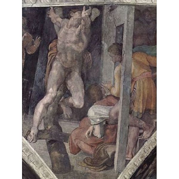 Michelangelo Buonarroti - Deckenfresko in der Sixtinischen Kapelle, Szene: Kreuzigung des Hamam - 100 Teile (Puzzle)