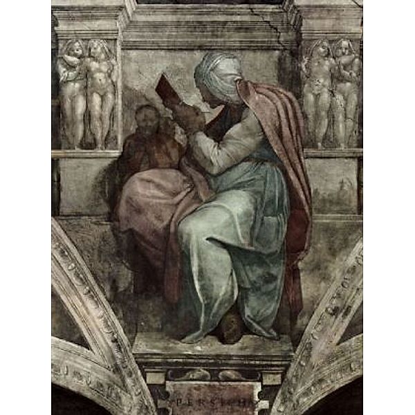Michelangelo Buonarroti - Deckenfresko in der Sixtinischen Kapelle, Szene: Die Persische Sibylle - 1.000 Teile (Puzzle)